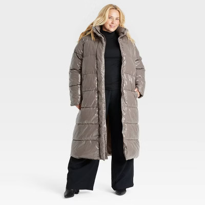 Women's Hooded Duvet Puffer Jacket - A New Day™ | Target