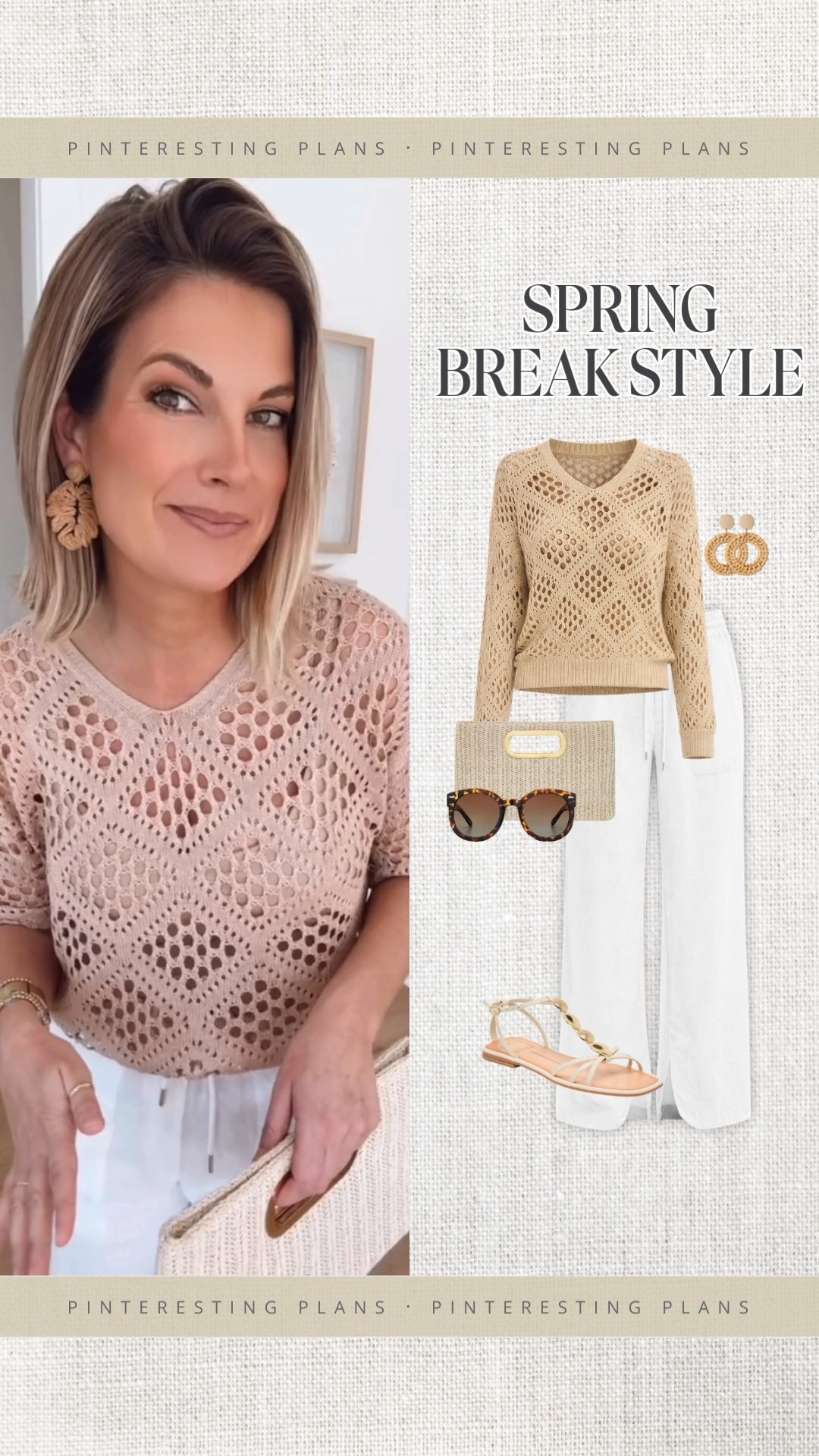 Wearing small in the crochet sweater and xs tall white linen pants 

Beach vacation outfit. Resort wear. 

#LTKootd #LTKTravel #LTKTall