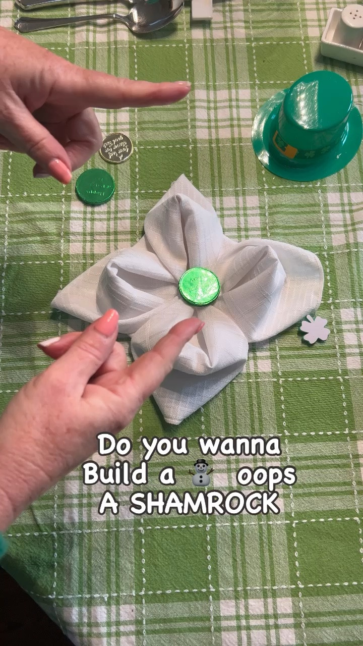 Build a fun shamrock napkin for your table 



#LTKSeasonal #LTKhome #LTKVideo