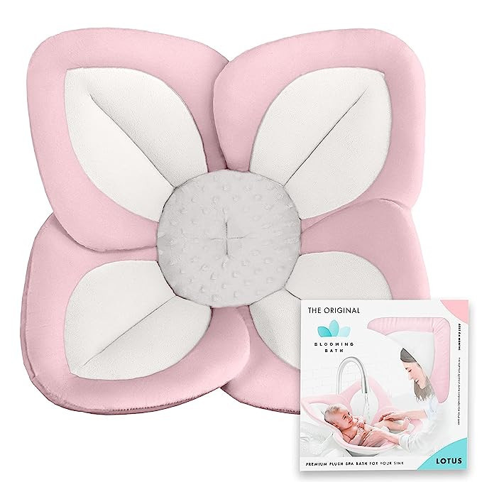Blooming Bath Lotus Bath Pad - Plush Minky Baby Sink Bathtub Cushion - The Original Washer-Safe F... | Amazon (US)
