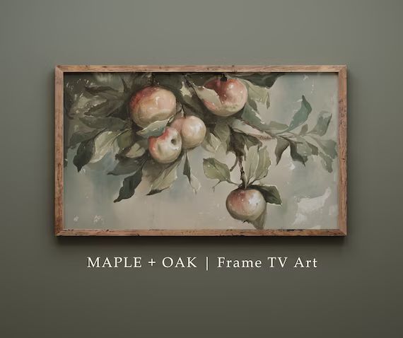 Samsung Frame TV Art  Vintage Apple Tree Watercolor Painting | Etsy | Etsy (US)