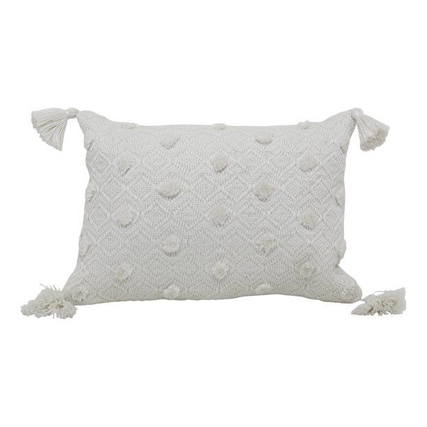 Better Homes & Gardens 13" x 19" Outdoor Toss Pillow, Ivory Woven, Rectangle, 1 Pillow per Pack -... | Walmart (US)