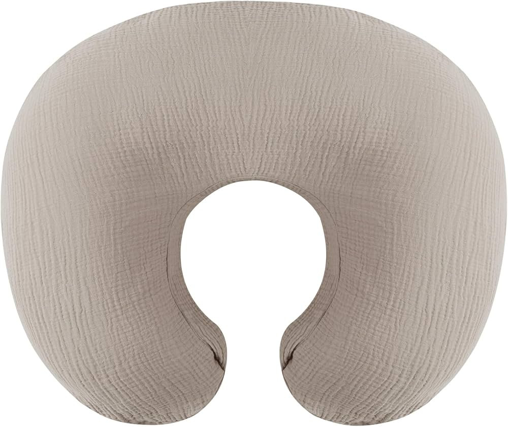 Muslin Nursing Pillow Cover Soft 100% Cotton Feeding Pillow Slipcover Fits Standard Infant Nursin... | Amazon (US)