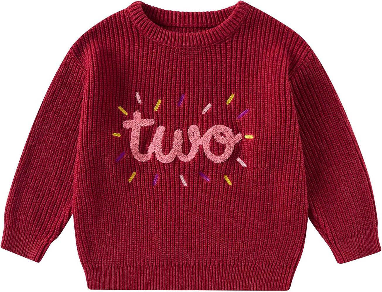Kids4ever Toddler Baby Girl First Birthday Knit Sweater Cute Letter Embroidery Pullover for Infan... | Amazon (US)