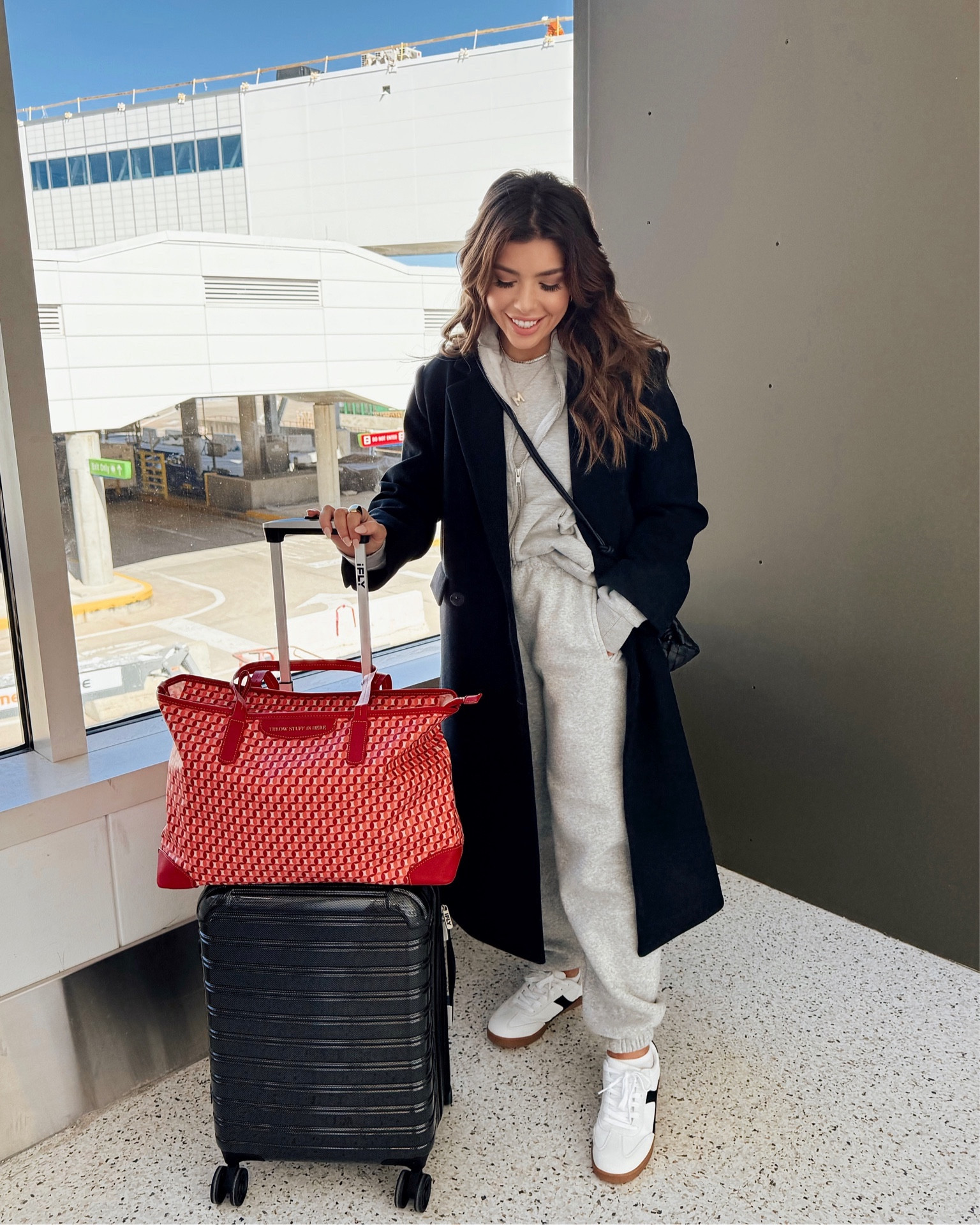 WALMART AIRPORT OUTFIT ✈️ wearing a small in the tee, and hoodie, fit tts. Sized up to a medium in the jogger sweatpants. And sized down to an x-small in the trench coat.

Airport Outfit, Travel Outfit, Walmart Travel, Walmart Outfit, Travel OOTD, Madison Payne#LTKtravel #LTKstyletip

#LTKSeasonal