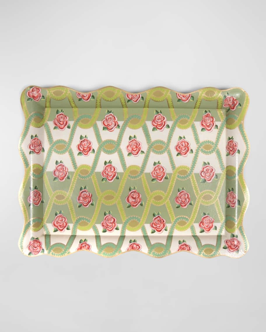 MacKenzie-Childs Really Rosy Tray - Large | Neiman Marcus