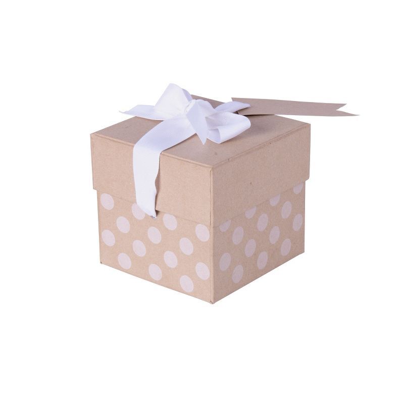 Kraft with White Dots Gift Box - Spritz™ | Target