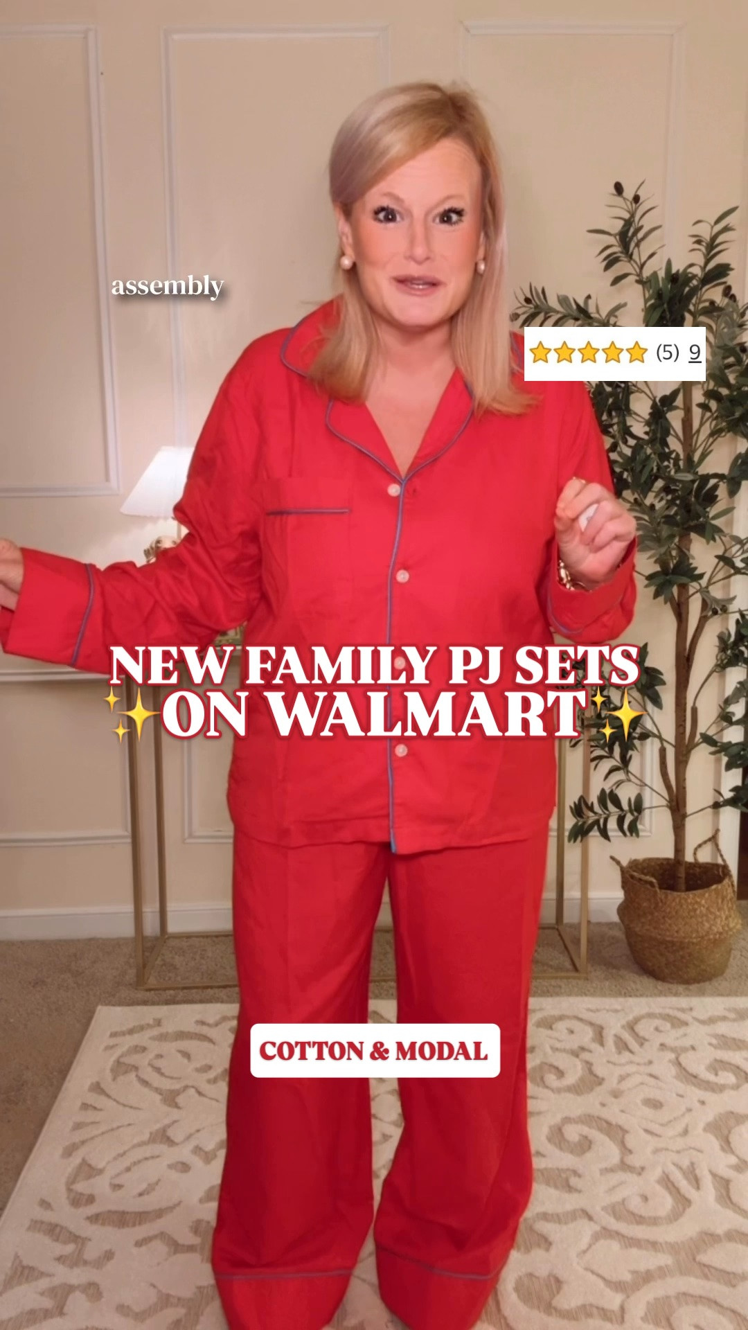 MATCHING FAMILY CHRISTMAS PAJAMAS, BUT MAKE THEM CLASSIC. AND ON A WALMART BUDGET. 🎄

Free Assembly did holiday pajama sets, y’all. My favorite brand on Walmart brought that J.Crew look to Christmas morning, right down to the contrast piping. And yes, there are matching options for women, men, kids, toddlers and even pets.

There are three colorways: two prints and one solid. The solid red set I’m wearing is a cotton and modal blend, one of my favorite combinations for pajamas. Lightweight, breathable and so soft. These have that polished, classic pajama look I love, with the comfort I want for Christmas movies and a slow holiday morning.

Sizing note: I’m in a large, and these definitely run oversized. I could have worn my usual medium and still had that roomy, comfy fit I love. If you’re between sizes in the women’s set, I would go down.

If matching Christmas pajamas are part of your family tradition, these are worth getting sorted early. Such a pretty option for Christmas Eve boxes, family holiday photos and opening presents together. The quality is so good, and the whole family can coordinate on a Walmart budget.

Walmart matching family pajamas, family Christmas pajama sets, matching Christmas pajamas, affordable family pajamas, Free Assembly pajamas, women’s Christmas pajamas, men’s holiday pajamas, kids Christmas pajamas, toddler Christmas pajamas, matching pet pajamas, red pajama set, cotton modal pajamas, contrast piping pajamas, classic holiday sleepwear, Christmas Eve pajamas, Walmart finds, Walmart style

#LTKHoliday #LTKStyleTip #MatchingFamilyPajamas #ChristmasPajamas #WalmartFinds #WalmartStyle #FreeAssembly #PJSet #WalmartPajamas #PajamaSet

#LTKSeasonal #LTKKids #LTKMens