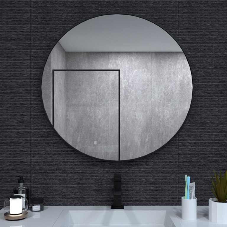 Niveal 32" Round Bathroom Wall Mirror Aluminum Framed Circle Mirror Round Vanity Mirror High Qual... | Walmart (US)