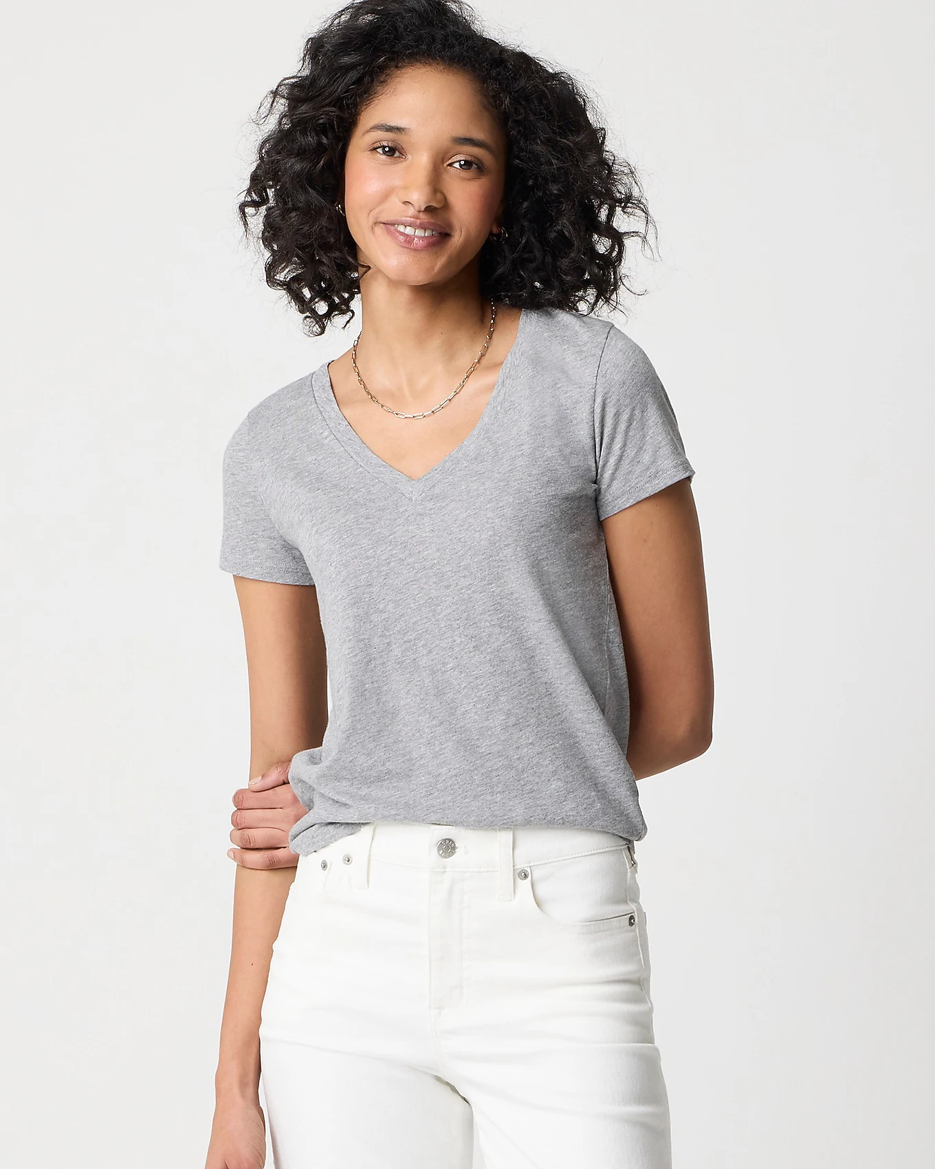 Short-sleeve vintage cotton V-neck tee | J.Crew Factory