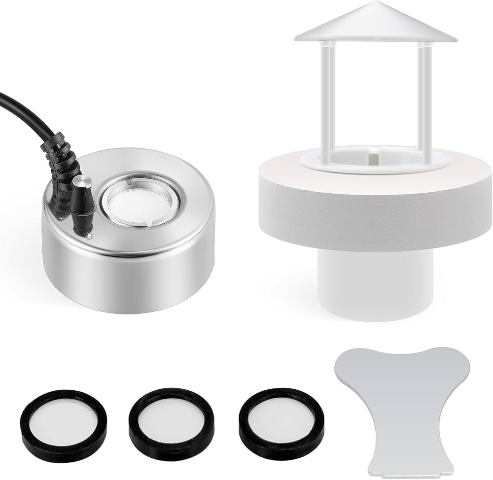 Mxmoonant 350ml/H Ultrasonic Mist Maker Fogger Metal Atomizer with Removable Splash Guard for Wat... | Amazon (US)