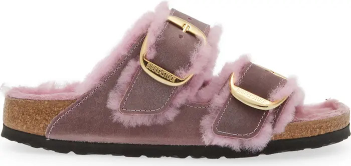 Arizona Big Buckle Genuine Shearling Lined Sandal (Women) | Nordstrom