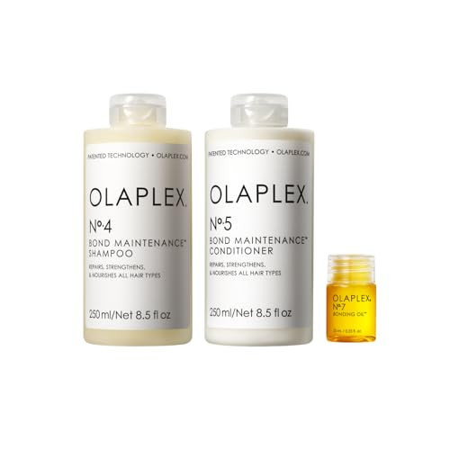 Olaplex Wash and Shine Hair Kit: No. 4, 5, 7, Shampoo & Conditioner Set | Cleanse, Hydrate, & Control Frizz Up to 72 Hours | Bonding Oil for Shine & Protect | For Coily, Curly, Straight, and Wavy | Amazon (US)