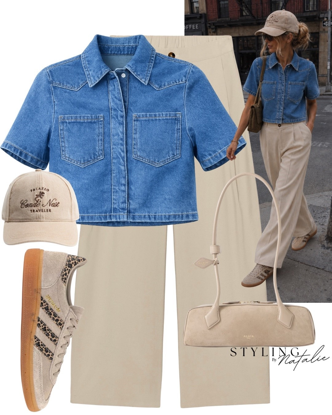 Cropped denim shirt, flowy barrel leg trousers, adidas spezial trainers with animal print stripe. Baseball cap and Alaia bag.
Causal, everyday, transitional style, summer, elevated causal chic, Zara, cool girl @ASOS @adidas

#LTKuk #LTKeurope #LTKFashionMonth