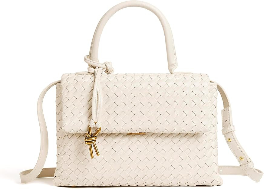 Woven Crossbody Bag for Women, Top Handle Satchel Purse Shoulder Handbag, Woven Handbag | Amazon (US)