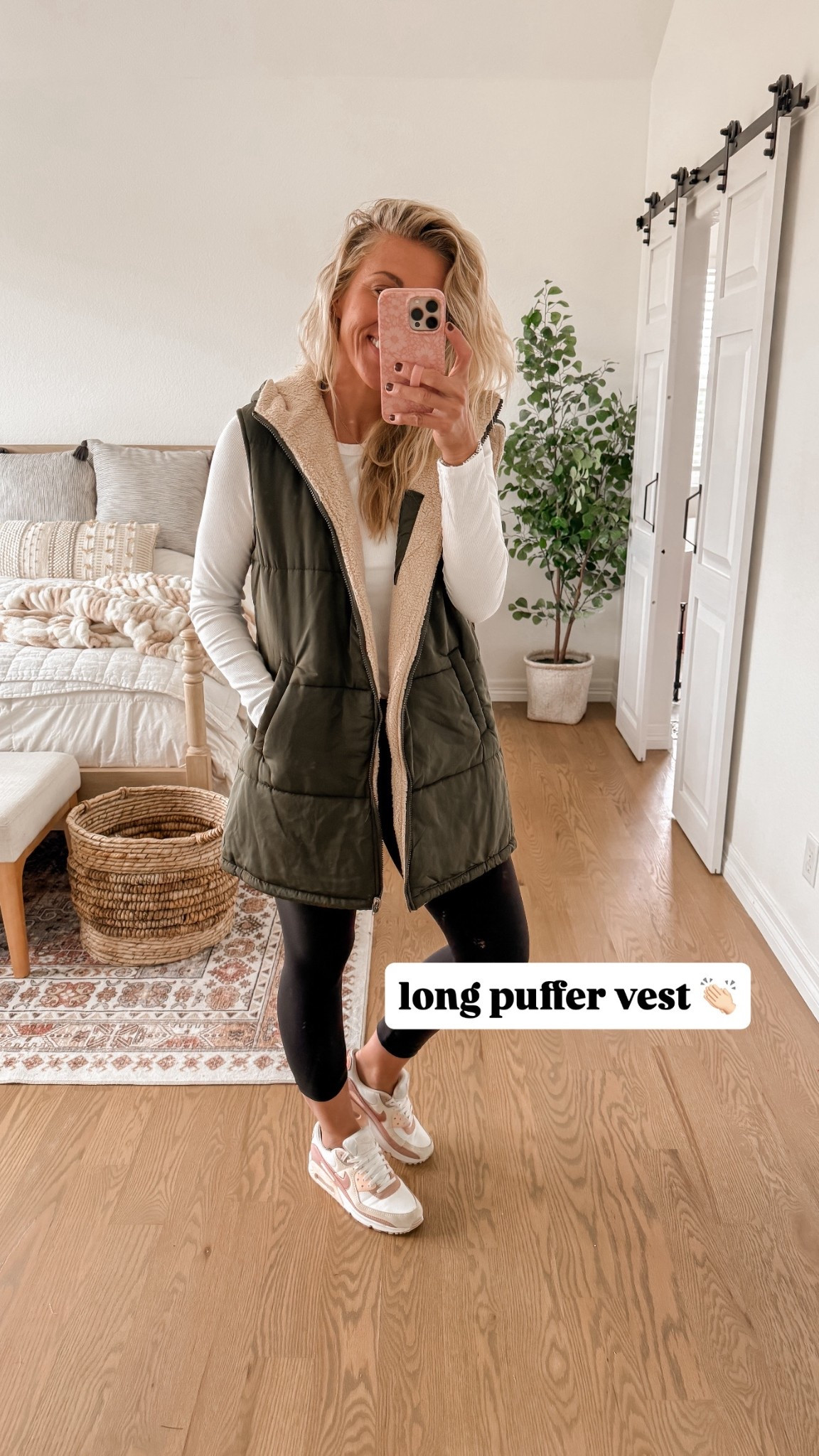 Amazon prime day finds!! 

Medium in the white Henley top and the long puffer vest. Leggings are also from Amazon and so good!! 

#LTKSeasonal #LTKActive #LTKFindsUnder50