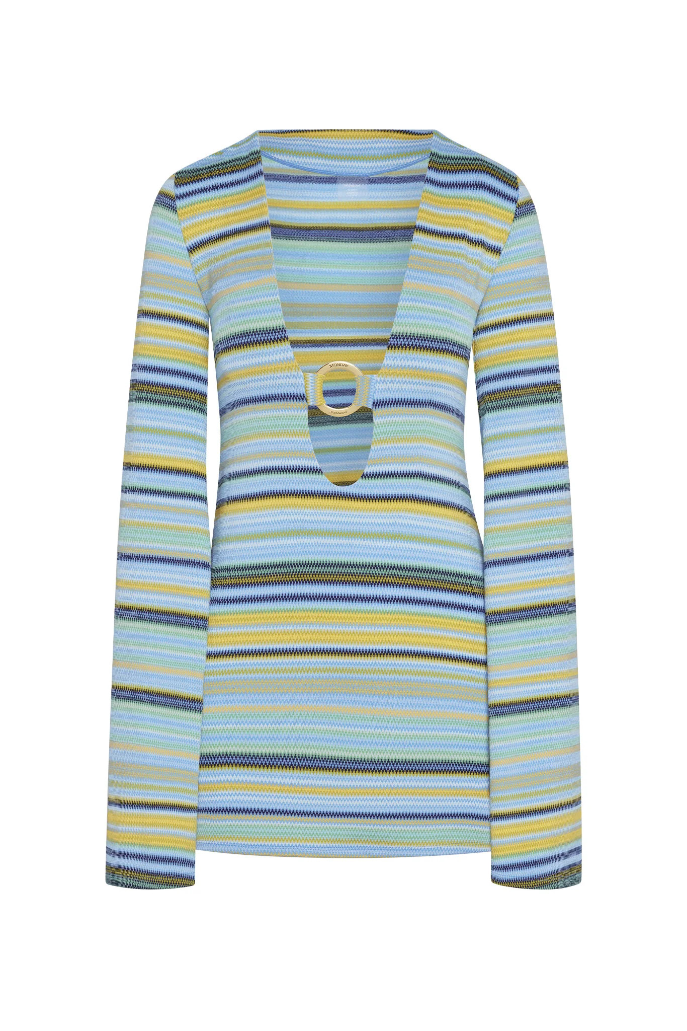 Montego Mini Dress - Sardinia Stripe Azure | Monday Swimwear