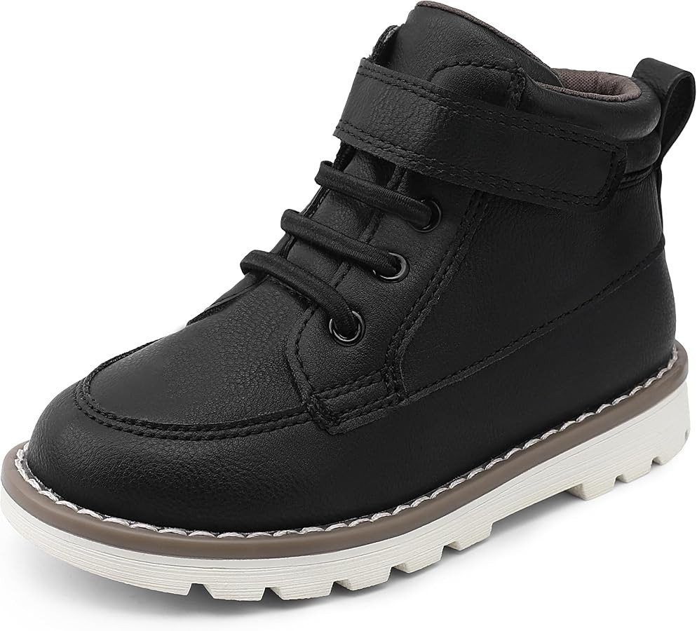 HOMEHOT Boys Fashion Boots High Top Sneakers Faux Leather (toddller/littile kids) | Amazon (US)