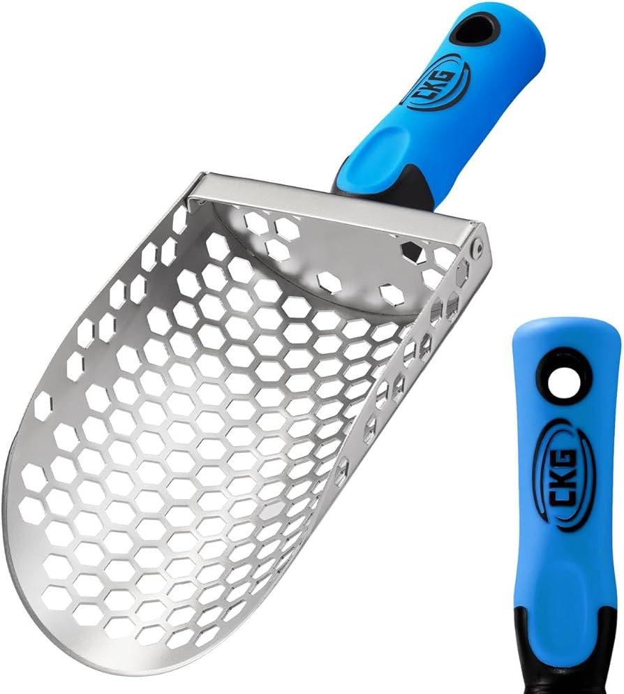 CKG Hand Sand Scoop for Metal Detecting with Ergonomic Blue Handle, Detecting Shovel for Beach Sa... | Amazon (US)