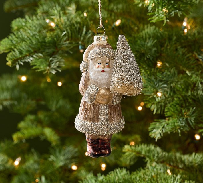Winter Chalet Santa Ornament | Pottery Barn (US)