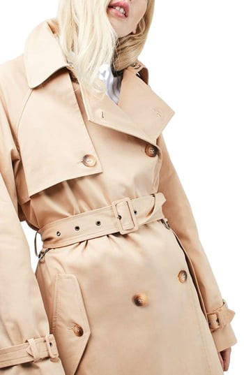 Women's Topshop Trench Coat, Size 6 US (fits like 2-4) - Beige | Nordstrom