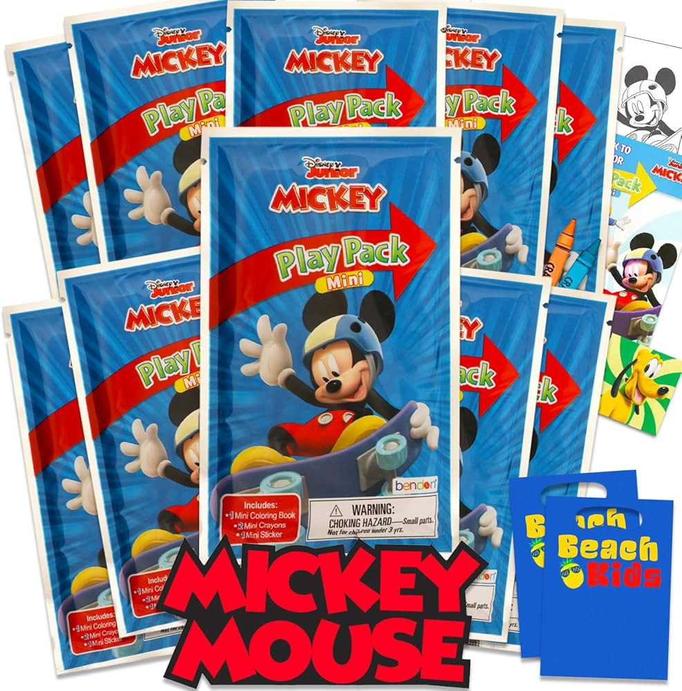 Disney 8 Pc Mickey Mouse Mini Party Favors Set - Bundle with 8 Mickey and Friends Play Packs | Mi... | Amazon (US)