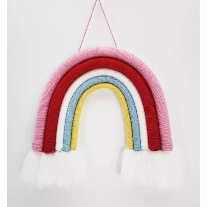 Rainbow Valentine's Wall Hanging Fiber Wrapped - Spritz™ | Target