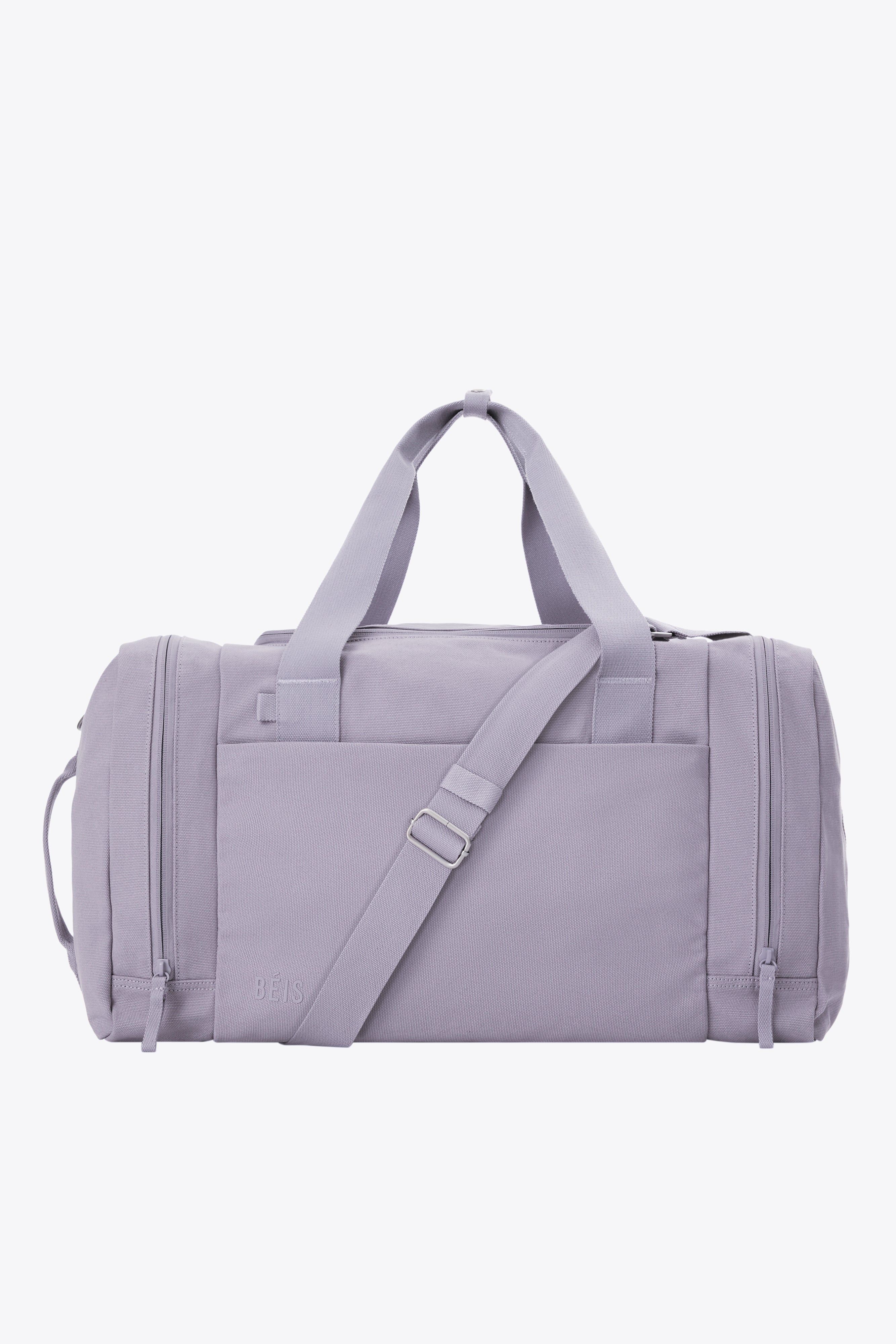 BÉIS 'The Utility Duffle' in Lavender - Lavender Heavy Duty Duffle Bag for Travel | BÉIS Travel