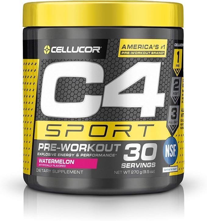 C4 Sport Pre Workout Powder Watermelon - NSF Certified for Sport + Preworkout Energy Supplement f... | Amazon (US)