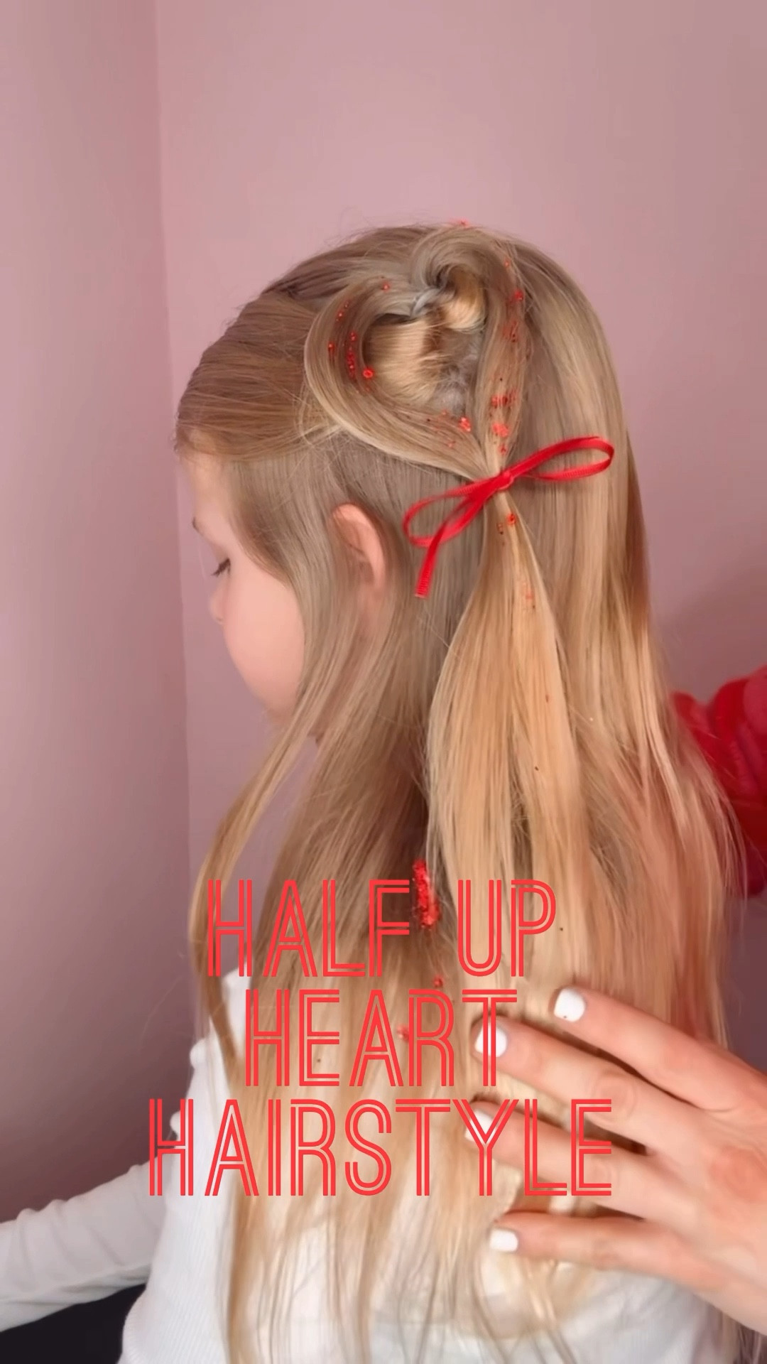 HALF UP HEART HAIRSTYLE 🩷 This Valentine’s Day. This Heart hairstyle is a cute one! I’m sharing the products that I used for this one below. Make sure you save and follow us for daily hairstyles! 

#LTKValentine