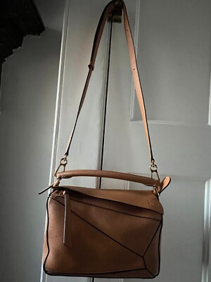 loewe small puzzle bag in soft grained leather, light caramel, gold hardware  | eBay | eBay UK