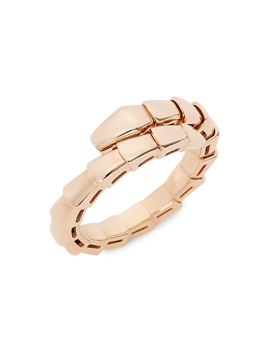 Serpenti Viper 18K Rose Gold Wrap Ring - Pink Gold - Size 7 | Saks Fifth Avenue