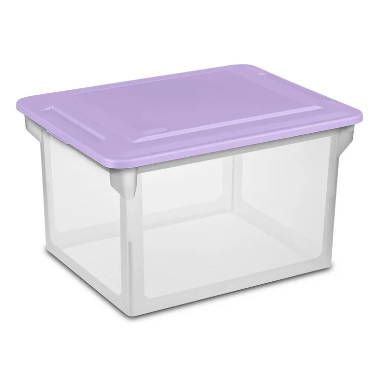 Sterilite File Box Plastic, Lavender Sky | Walmart (US)