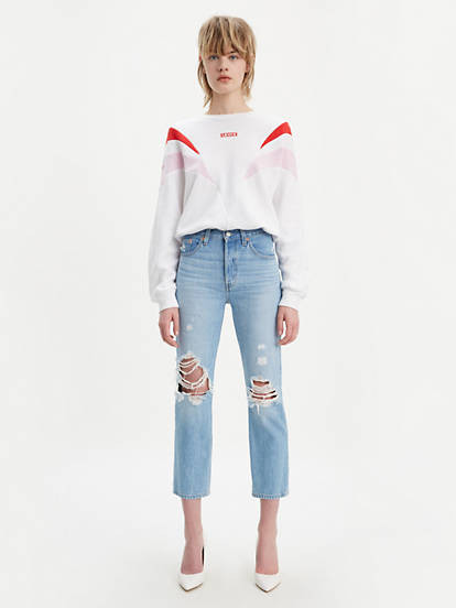 501® Original Cropped Ripped Women's Jeans | LEVI'S (US)