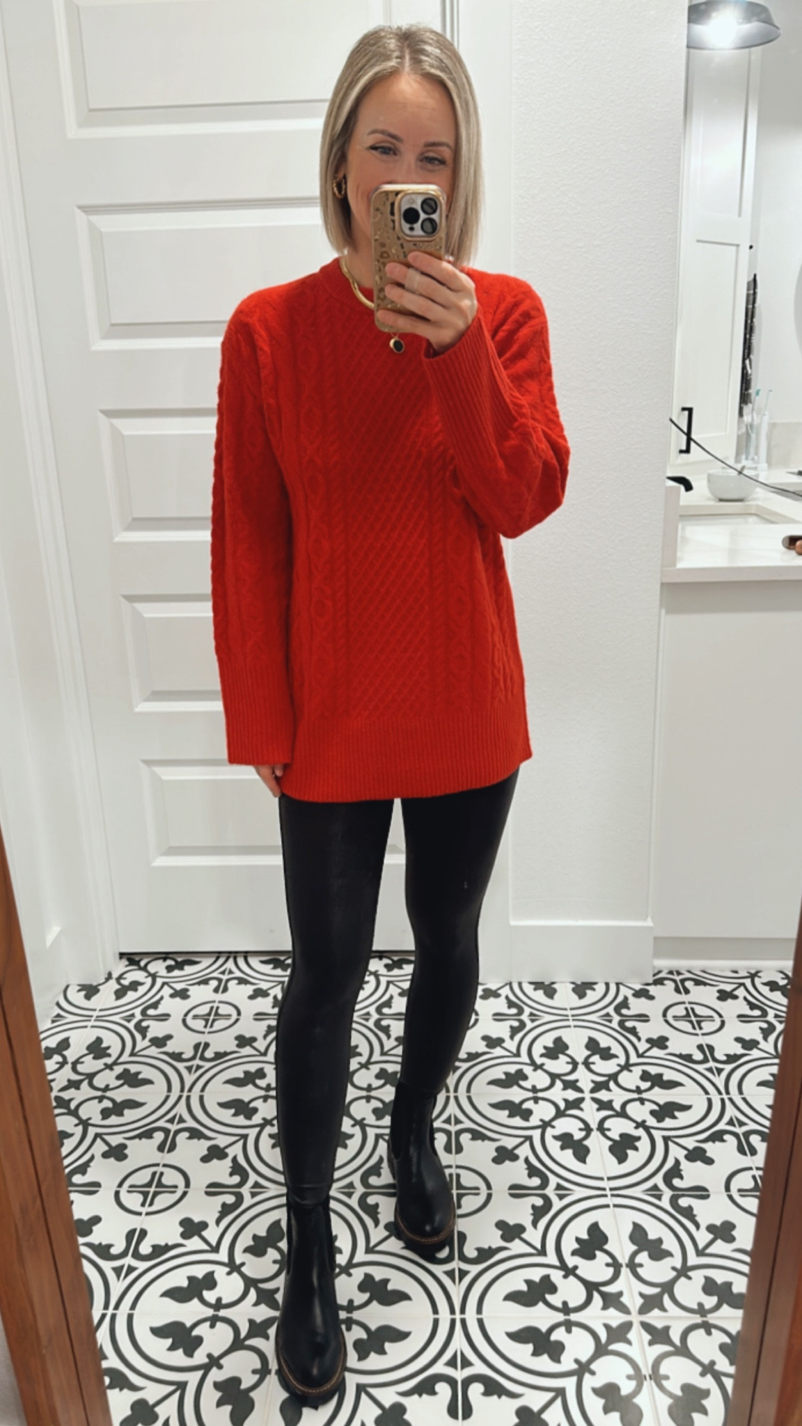 Target sweaters are 30% off making this holiday red sweater only $21! I sized up to a small. 

#LTKSeasonal #LTKHoliday #LTKsalealert