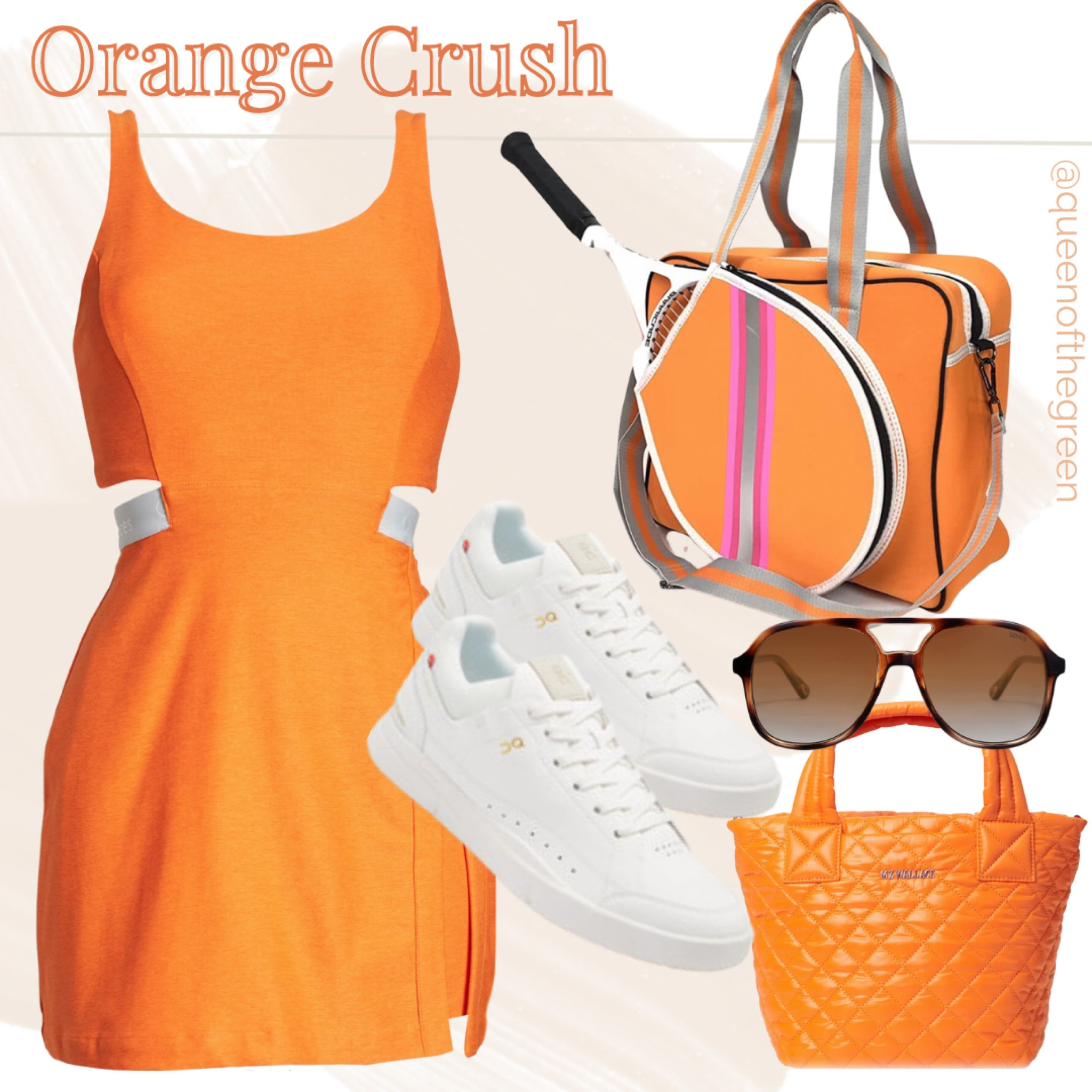 Nordstrom Tennis Dress ON SALE under $100! Amazon Tennis Bag & Amazon Shades under $20. Crush Your Court Style 🍊 

#LTKunder100 #LTKfit #LTKunder50