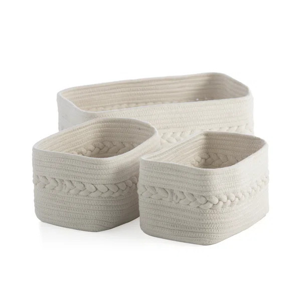 Roesler 3 Piece Fabric Basket Set | Wayfair North America