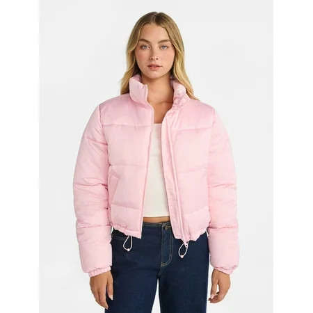 No Boundaries Puffer Jacket, Women's | Walmart (US)