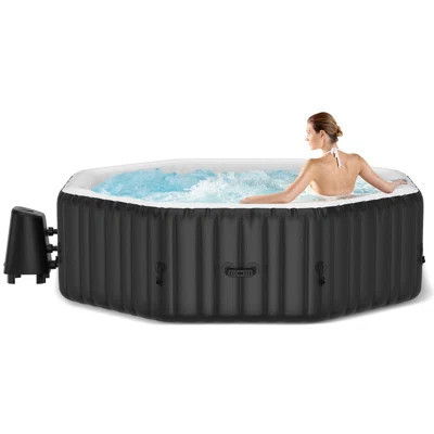 Inflatable Hot Tub, Large Portable Hot Tub, Blow Up Hot Tub With Insulated Cover And Heater Pump | Wayfair North America