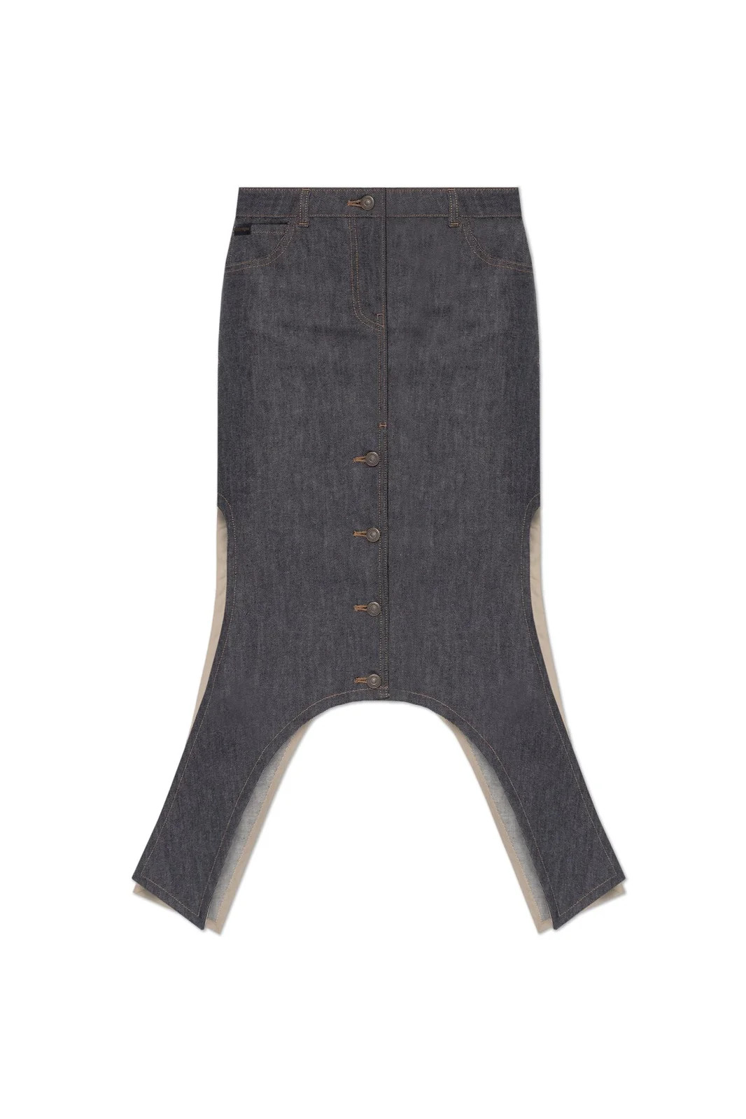 Courrèges Asymmetric-Hem Denim Skirt | Cettire Global