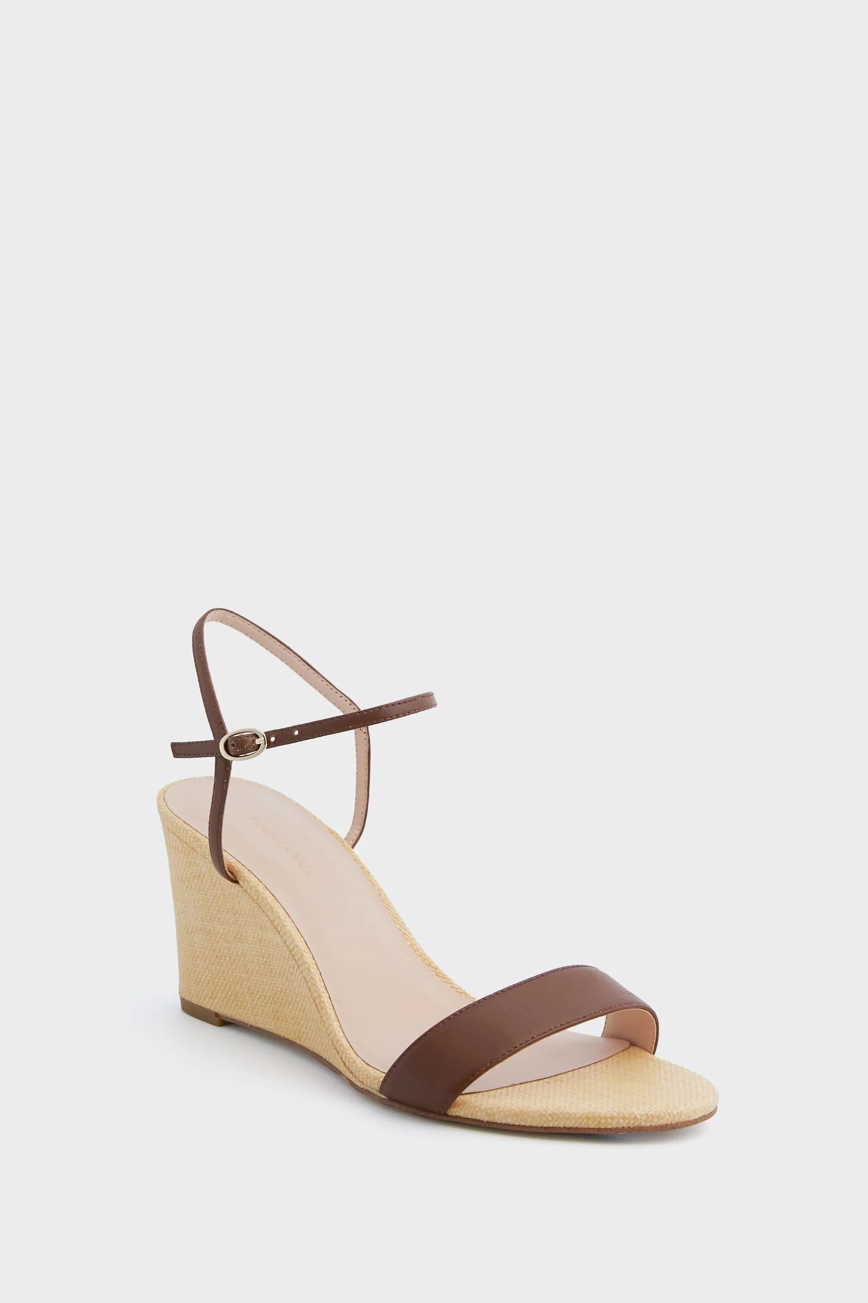 Brown Leather Delphine Wedges | Tuckernuck (US)