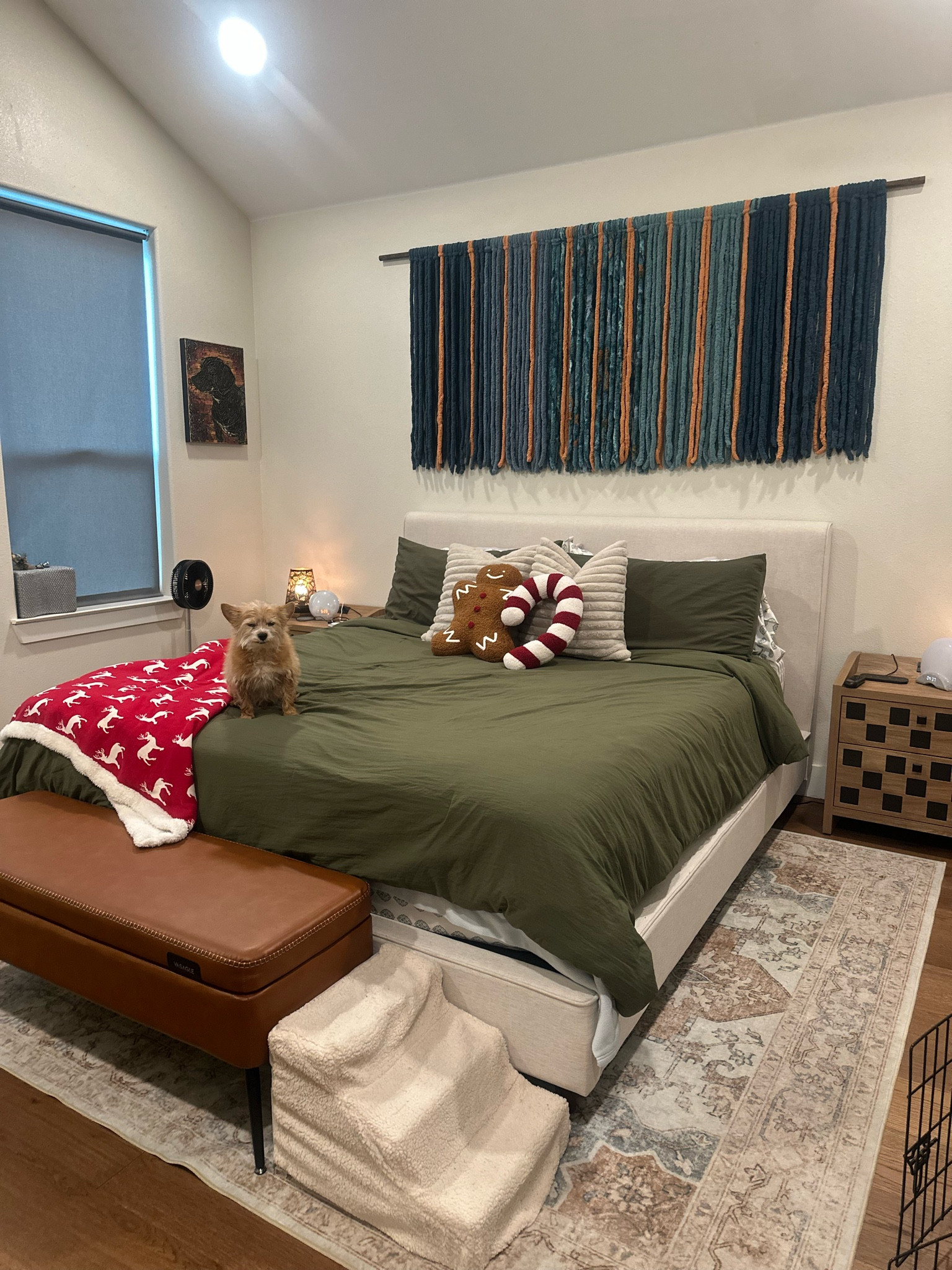 Shop my bed ☺️ dog not included 🤭 I love a green comforter for fall because it transitions so well into winter 

#LTKFindsUnder100 #LTKHome