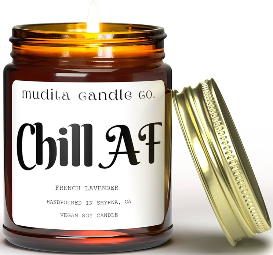 Vegan Soy Lavender Candles Aromatherapy - Candle for Home, Bathroom, Office - 70-80 Hours Long Bu... | Amazon (US)