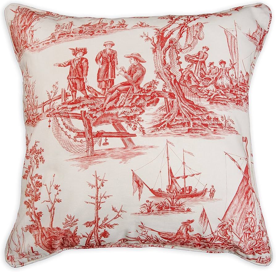 Maison d' Hermine Calais - Cardinal 100% Cotton Decorative Pillow Cover for Couch Sofa Cushion Co... | Amazon (US)