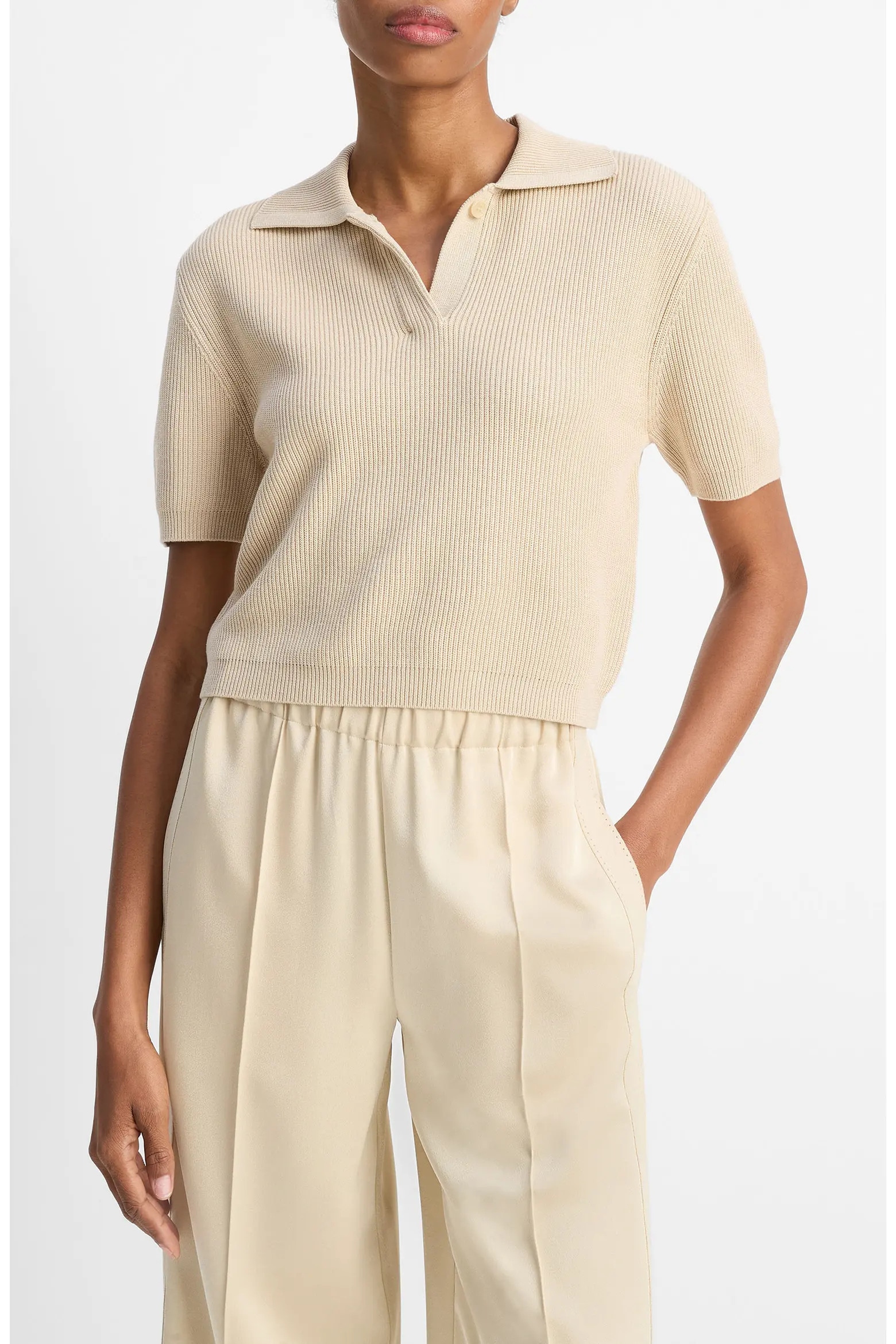 Rib Silk & Cotton Polo (Women) | Nordstromrack | Nordstrom Rack