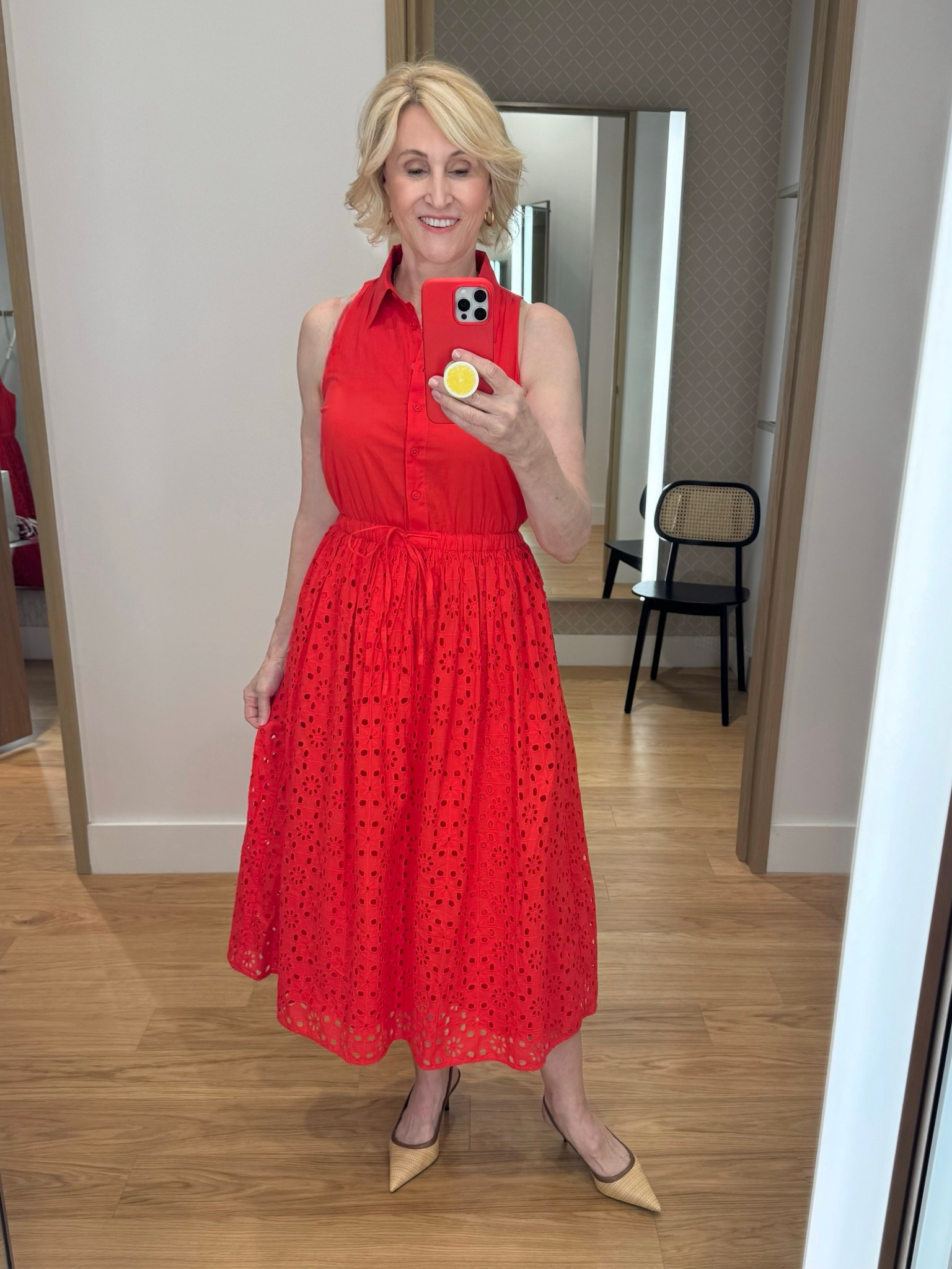 Here you go—nice and clear to copy:

This dress from @anntaylor just feels like instant sunshine ❤️✨ The color, the easy fit, the little details… it’s one of those pieces that does all the work for you.

I love how the cinched waist gives it shape while still feeling comfortable, and the flowy skirt makes it perfect for moving through the day without fuss. Paired it with neutral pumps to let the dress really stand out (because a color like this deserves its moment 😉).

It’s giving effortless, polished, and just a little bit bold… and I’m not mad about it.

#LTKSeasonal #LTKOver40 #LTKootd