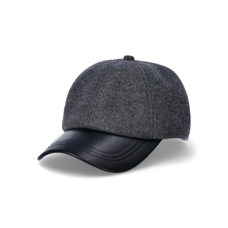 Time and Tru Women's Flannel Baseball Hat, Charcoal Heather - Walmart.com | Walmart (US)