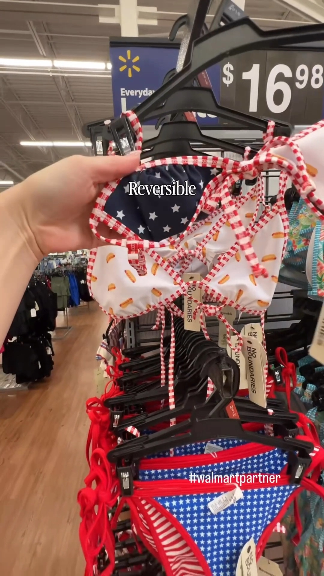 Red, white and blue bikinis from Walmart 

#LTKSwim