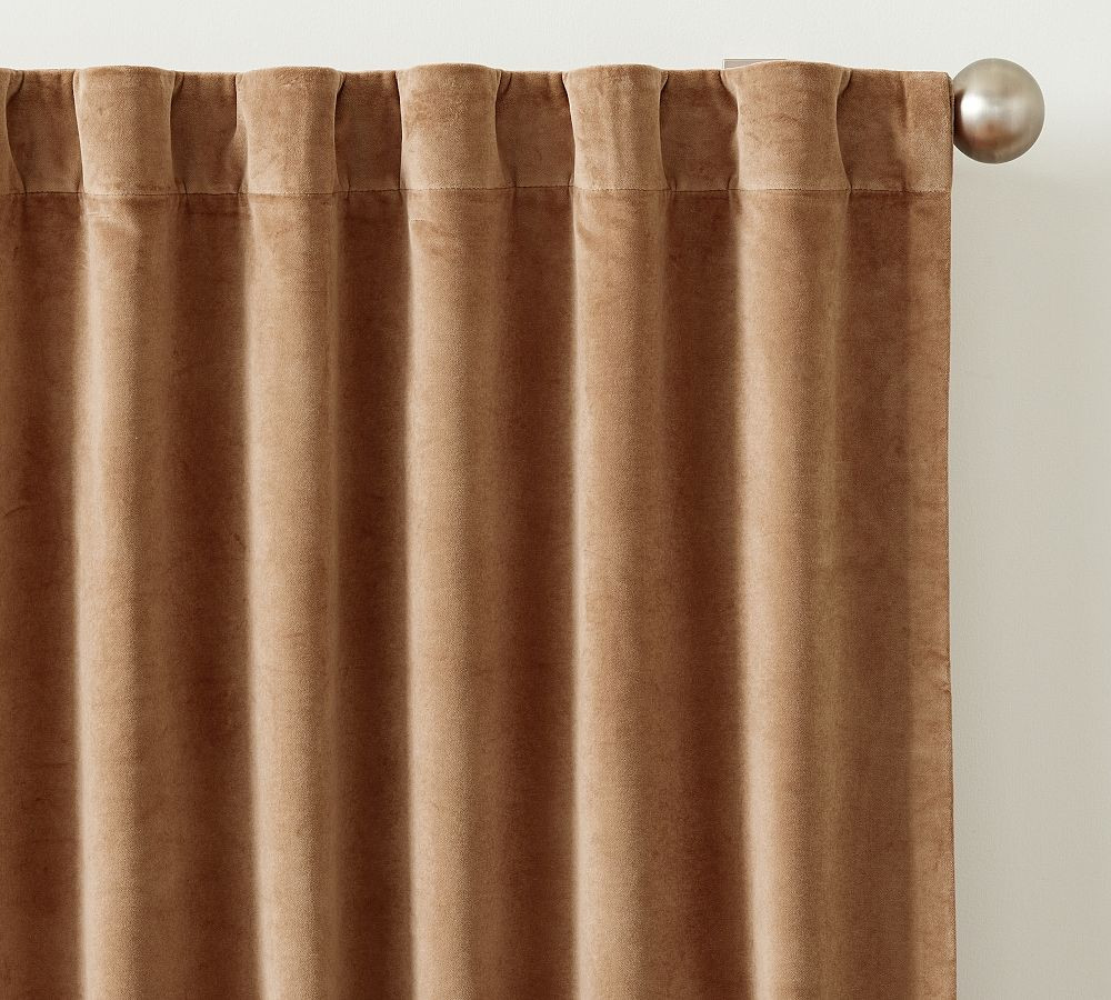 Velvet Twill Blackout Curtain | Pottery Barn (US)