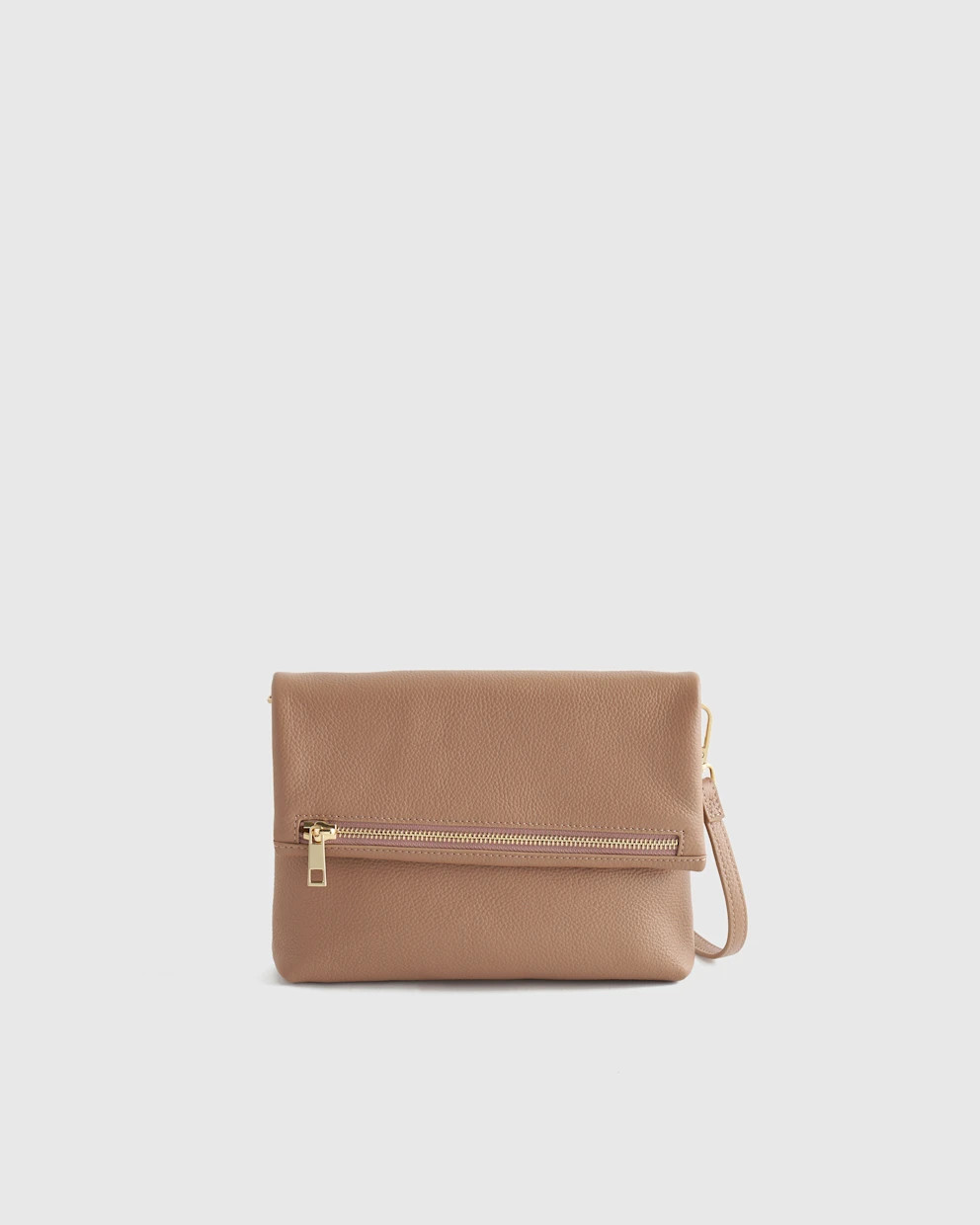 Italian Leather Convertible Foldover Clutch | Quince